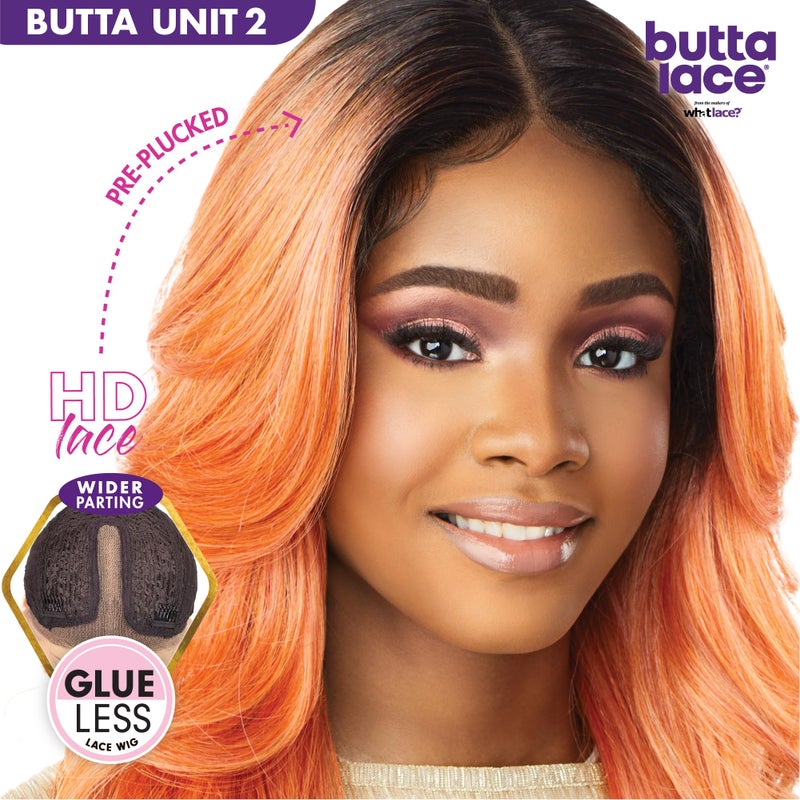Sensationnel Butta Lace Wigs - Unit 2 Extra Wide 5 Inch Deep Parting Synthetic Preplucked Hairline Glueless Lacefront (1B OFFBLACK) - Image 2